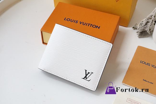 Louis Vuitton Multiple Wallet Epi Leather White M80770 ‭11.5x9x1.5cm  - 1