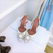Amina Muaddi Heels White  - 4