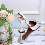 Amina Muaddi Heels White  - 5