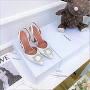 Amina Muaddi Heels White  - 6