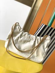 Ysl Pacpac Hobo Bag Leather White 24x14x4cm - 4