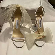 Jimmy Choo Aveline High Heels White 100mm  - 1