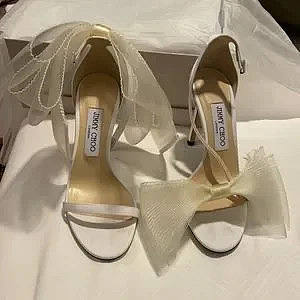 Jimmy Choo Aveline High Heels White 100mm 