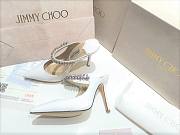 Jimmy Choo Bling Patent Leather White 100mm - 6