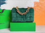 Bottega Veneta Chain Cassette Suede Green 631421 26x18x8cm - 6
