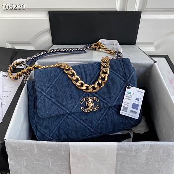 Chanel 19 Flap Bag Denim AS1161 30cm