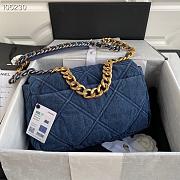 Chanel 19 Flap Bag Denim AS1161 30cm - 5