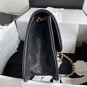 Chanel Medium Flap Bag Grained Leather Black AS2357 16.5x25x7cm - 6