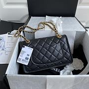 Chanel Medium Flap Bag Grained Leather Black AS2357 16.5x25x7cm - 5