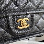 Chanel Medium Flap Bag Grained Leather Black AS2357 16.5x25x7cm - 2