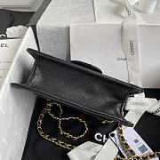 Chanel Small Flap Bag Grained Leather Black AS2356 14.5x18x8cm - 5