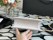Chanel Small Flap Bag Grained Leather White AS2356 14.5x18x8cm - 4