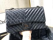 Chanel Medium Reissue 2.55 Aged Chervon Leather Black Metal 25cm - 2