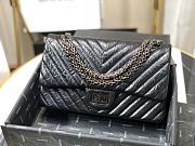 Chanel Medium Reissue 2.55 Aged Chervon Leather Black Metal 25cm - 4