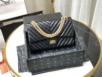 Chanel Medium Reissue 2.55 Aged Chervon Leather Gold-tone Metal 25cm