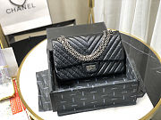 Chanel Medium Reissue 2.55 Aged Chervon Leather Silver-tone Metal 25cm - 1