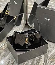 Ysl Le 5 À 7 Hobo Bag In Patent Leather Black 6572282 25x14x6cm - 1