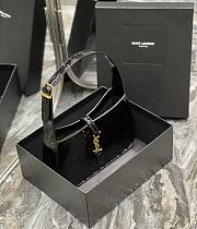 Ysl Le 5 À 7 Hobo Bag In Patent Leather Black 6572282 25x14x6cm - 5