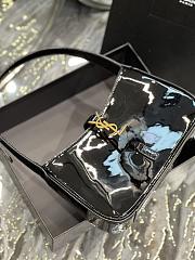 Ysl Le 5 À 7 Hobo Bag In Patent Leather Black 6572282 25x14x6cm - 6