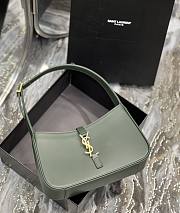 Ysl Le 5 À 7 Hobo Bag In Smooth Leather Green 6572282 25x14x6cm - 5