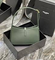 Ysl Le 5 À 7 Hobo Bag In Smooth Leather Green 6572282 25x14x6cm - 4