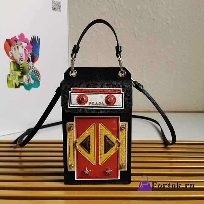 Prada Runway Saffiano Leather Smartphone Case Robot 2ZH068 19x11cm - 1