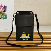 Prada Runway Saffiano Leather Smartphone Case Whale 2ZH068 19x11cm - 1