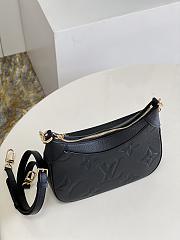 Louis Vuitton Bagatelle Monogram Leather Black M46002 22x14x9cm - 4