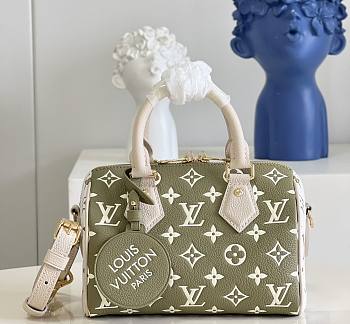 Louis Vuitton Speedy 20 Monogram Leather Khaki Green/Creme M46118 20.5x13.5x12cm