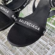 Balenciaga Allover Logo Ankle Strap Sandals Black  - 4