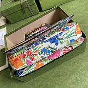 Gucci Horsebit 1955 Flower Shoulder Bag 602204 25x18x8cm - 3