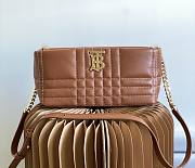 Burberry Small Lola Shoulder Bag Quilted Brown 27.5x11x12cm - 1