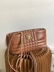 Burberry Small Lola Shoulder Bag Quilted Brown 27.5x11x12cm - 3