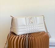 Burberry Small Lola Shoulder Bag Quilted White 27.5x11x12cm - 5