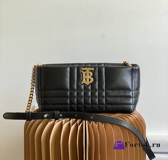 Burberry Small Lola Shoulder Bag Quilted Black 27.5x11x12cm - 1