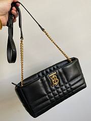Burberry Small Lola Shoulder Bag Quilted Black 27.5x11x12cm - 3
