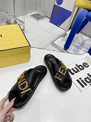 Fendi Logo Lettering Slides Black - 3