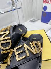 Fendi Logo Lettering Slides Black - 2