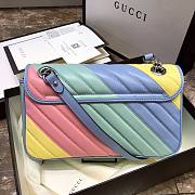 Gucci GG Marmont Matelassé Leather Multi Color 443497 26x15x7cm - 3