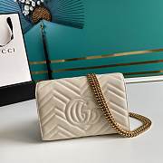 Gucci Mini GG Marmont Matelassé Bag White 474575 20x13x6cm - 4