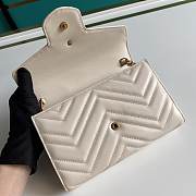 Gucci Mini GG Marmont Matelassé Bag White 474575 20x13x6cm - 2