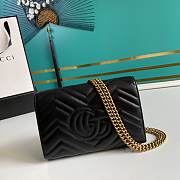 Gucci Mini GG Marmont Matelassé Bag Black 474575 20x13x6cm - 4