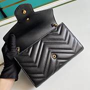 Gucci Mini GG Marmont Matelassé Bag Black 474575 20x13x6cm - 3