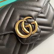 Gucci Mini GG Marmont Matelassé Bag Black 474575 20x13x6cm - 2