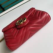 Gucci Mini GG Marmont Matelassé Bag Red 474575 20x13x6cm - 4