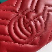 Gucci Mini GG Marmont Matelassé Bag Red 474575 20x13x6cm - 2