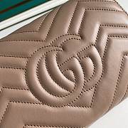 Gucci Mini GG Marmont Matelassé Bag Beige 474575 20x13x6cm - 2