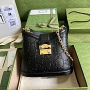 Gucci Small GG Shoulder Bag Black 675788 25x21x9cm - 1