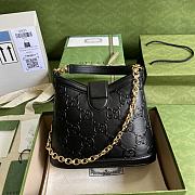 Gucci Small GG Shoulder Bag Black 675788 25x21x9cm - 5