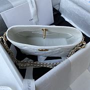 Chanel Small Hobo Bag Grained Leather White AS3223 16x19x8cm  - 6